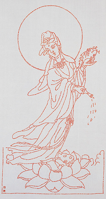 細字蓮花觀音像