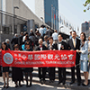 2016詹秀蓉理事長偕同總顧問詹煌君、副秘書長江美美等於美國紐約聯合國總部前合影